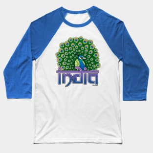 Peacock of India Baseball T-Shirt
